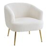 Modern Accent Chair Teddy Fleece Upholstered Leisure Armchair Single Sofa Chair