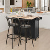 Mobile Kitchen Island Cart Rolling Kitchen Island Trolley Cupboard w/Drawers