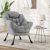 Home Office Accent Sofa Chair Leisure Lounge Armchair with Stool-Grey