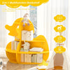 Yellow Bookshelf Storage Shelf For Children's Reading Room Open Storage Modern