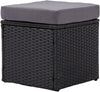 Nustone L Shaped Sofa Rattan Garden Patio Dining Set - Seating 8 in Black 10C01D