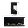 LED Fireplace Media Wall Fire Wall Mounted / Standing Electric Heater 40-100in