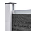 Fence Panel Set WPC 526x186 cm Black NEW