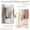 Industrial Pipe Clothes Rail Double Rod Garment Rack Shop Walk-in Closets System