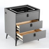 Smart Bedside Table with Light Phone Charging Modern Bedroom Furniture Drawers