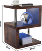 Side Table With 2 Tier Storage LED High Gloss Sofa End Coffee Table Living Room