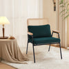 Rattan Backrest Armchair Accent Tub Seat Balcony Lounge Chair Fireside Cafe Sofa