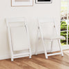 2 Pcs Accent Armless Kitchen Chair w/Padded Seat & Curved Backrest-White