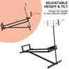 Folding lift for lawn mowers with adjustable height Stand with hand crank Black