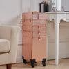 Makeup Trolley Case 4 in 1 Vanity Cosmetology Case Cosmetic Train Case on Wheels