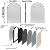 Modern Arch Bathroom Mirror Black Vanity Wall Mirror with Thick Aluminum Frame
