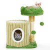 Indoor Versatile Cat Play House Climbing Furniture Modern Cat Tree-Green
