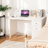 48 Inches Computer Desk Modern Writing Study Table with 3 Drawers White