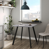 Dining Table Square 4 Seater Grey 80x80cm Compact Modern Kitchen Concrete Top