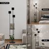 Floor Lamp with Shelf Standing Light Lamp 3/4 Lampshade Bedroom Living Room
