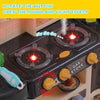 Kids Play Kitchen Pretend Kitchen Toy Set Cooking Role Gift w/Lights Sounds Gift