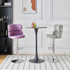 Set of 2/4/6 Velvet Bar Stools for Breakfast Kitchen Comtemporary Barstool Chair