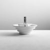 460mm Countertop Wash Basin Vessel Sit-On 1 Tap Hole White Ceramic Modern