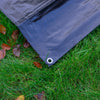 Heavy Duty Waterproof Tarpaulin Tarp Cover 240G Black/Silver Ground Sheet