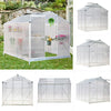 Greenhouse Garden Shed Polycarbonate Walk-In Aluminium Grow House Slid Door Base