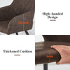 Brown Dining Chairs Set of 2 Faux Leather Diamond Seat with Hole Modern Chair