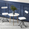 2X Folding Heavy Duty Molded Chairs Solid Frame Stackable Chair w/Backrest White