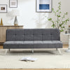 2 Seater Chenille Sofa Bed Convertible Recliner Settee Couch Loveseat Sleeper UK