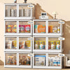 3pcs 55L Foldable Storage Stackable Box Home Clothes Organizer Cabinet w/Wheels