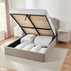 Dusk Wiltshire Stone Matte Velvet Double Ottoman Storage Bed RRP £799