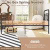 Modern Mattress Foundation Single Size Platform Bed-Black