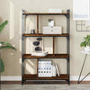 Lechnical Bookcase 4-Tier Brown Oak 76x32x123 Engineered B1B9