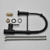 Monobloc Black Kitchen Sink Mixer Taps with Pull Out Hose Spray Single Lever Tap