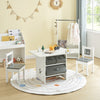Kids Table and Chairs Set Wooden Children's Desk Table and 2 Chairs Stools Set