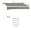 Retractable Outdoor Sun Shade Garden Patio Manual Awning Canopy Shelter 5 Sizes