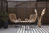 DAKO Garden Set SERRANTE – 2 Rattan-Effect Chairs with Cushions & Round Table