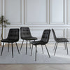 Set of 4 Dining Chairs High Back Velvet Kitchen Chair Modern Wood Legs Home UK
