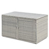Outdoor PE Wicker Storage Bin Garden Patio 330L 2-Tier Rattan Deck Box with Lid