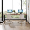 180 cm Extra Long Computer Desk, 2 Person Office Desk w/ Heavy Duty Metal Frame