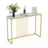 Glam Rectangle Real Marble Console Table Lounge Porch Sofa Side Table Standing
