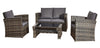 Outdoor 4-Piece Rattan Garden Sofa Chair Table Furniture Set Patio Conservatory