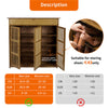 Wisfor 4 Tier Bamboo Shoe Storage Cabinet Cupboard Rack Organiser w/ Doors Shelf