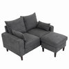Modern L-Shaped Corner Sofa 2 3 Seater Armchair Couch With Footstool