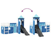 ' Loft Bed with Tower Blue 90x200 Solid Wood Pine Q0V1