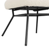 Nordic Accent Sofa Chair Lambswool Fabric Upholstered Leisure Armchair Metal Leg