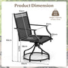 Patio Swivel Dining Chairs Set of 2 Garden Outdoor Bistro Chairs w/Armrests