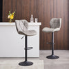 2 Pcs Faux Leather PU Bar Stools Diamond Seat Kitchen Modern Salon Pub Chairs