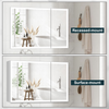 Modern Bathroom Mirror Cabinet With LED Lights 5 Shelves Anti-Fog Touch Switch