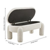 Upholstered Ottoman Storage Bench Sherpa Fabric Bed End Stool Hallway Shoe Bench