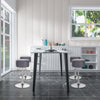1/2x Faux Leather Padded Bar Stool Gas Lift Swivel Barstool Club Cafe Breakfast
