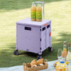 Folding Shopping Trolley Box 55L Camping Picnic Boot Cart Storage Stair Climbing